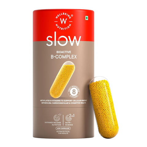 Wellbeing Nutrition Bioactive B-Complex 60 Capsules in a bottle