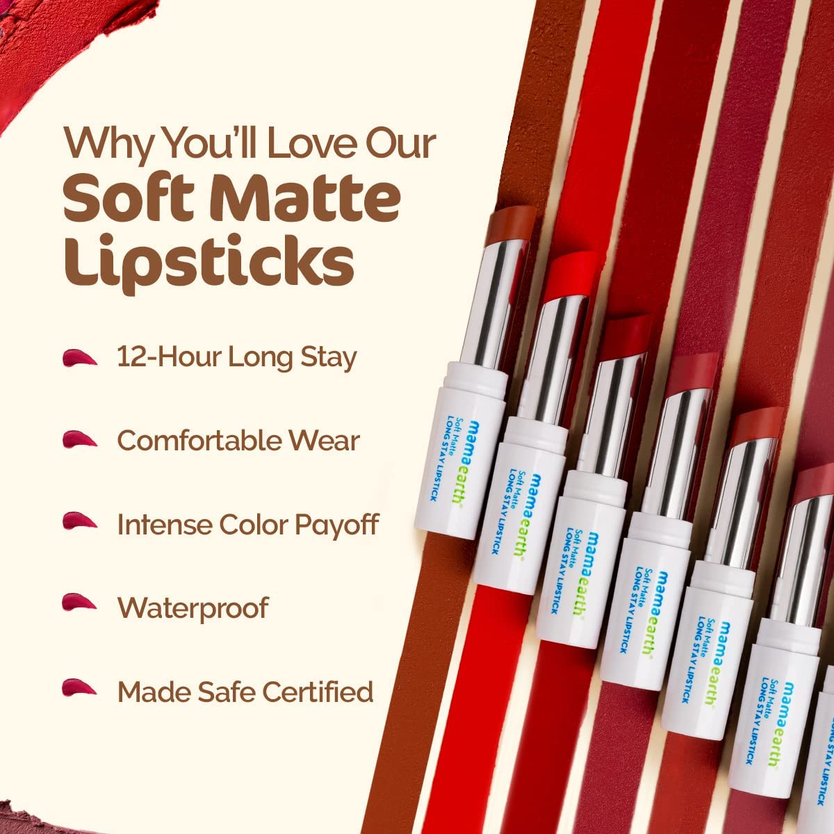 Mamaearth Soft Matte Long Stay Lipstick - Woody Rose, 3.5g - Image 2