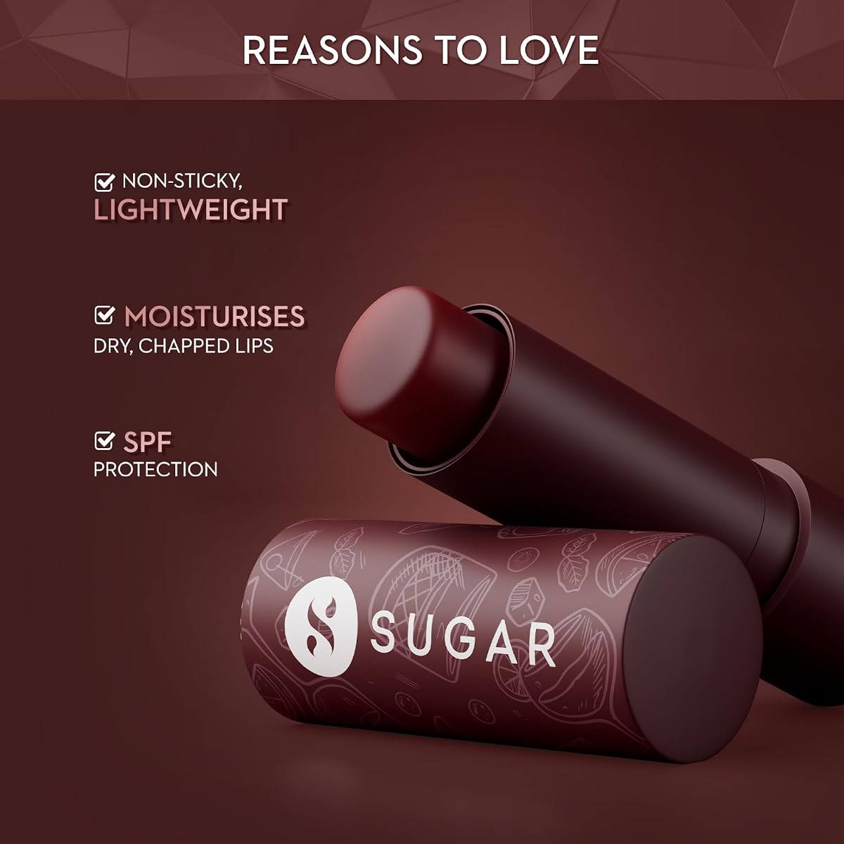 SUGAR Cosmetics Tipsy Lips Moisturising Balm - Vitamin E, Shea Butter & SPF - 4.5g - Irish Coffee - Image 2