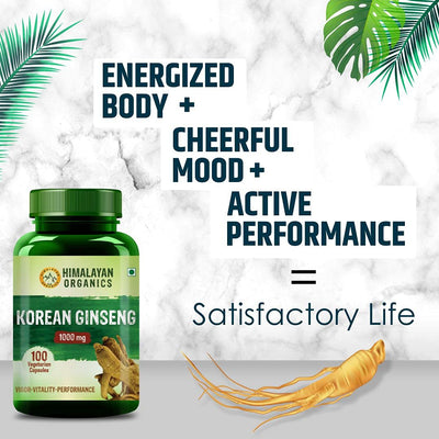 Himalayan Organics Korean Ginseng Tablets - 1000mg, 100 Tablets - Image 5
