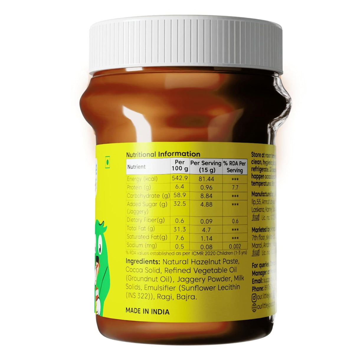 Little Joys Chocolate Hazelnut Spread 300g - Baby & Kids Delight - Image 2