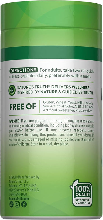 Nature's Truth Magnesium Glycinate Capsules - 200mg, Chelated, 60 Count - Image 7