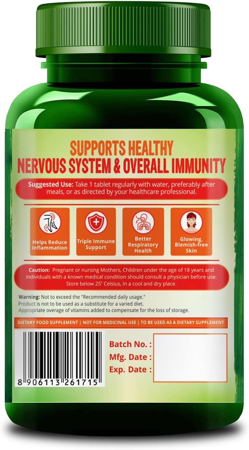 HIMALAYAN ORGANICS Vitamin C 1000mg with Amla Extract & Zinc - 120 Tablets - Image 5