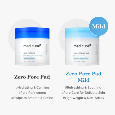 Medicube Zero Pore Pads Mild 2.0 - PHA Exfoliating Toner Pads - 70 Sheets - Image 3