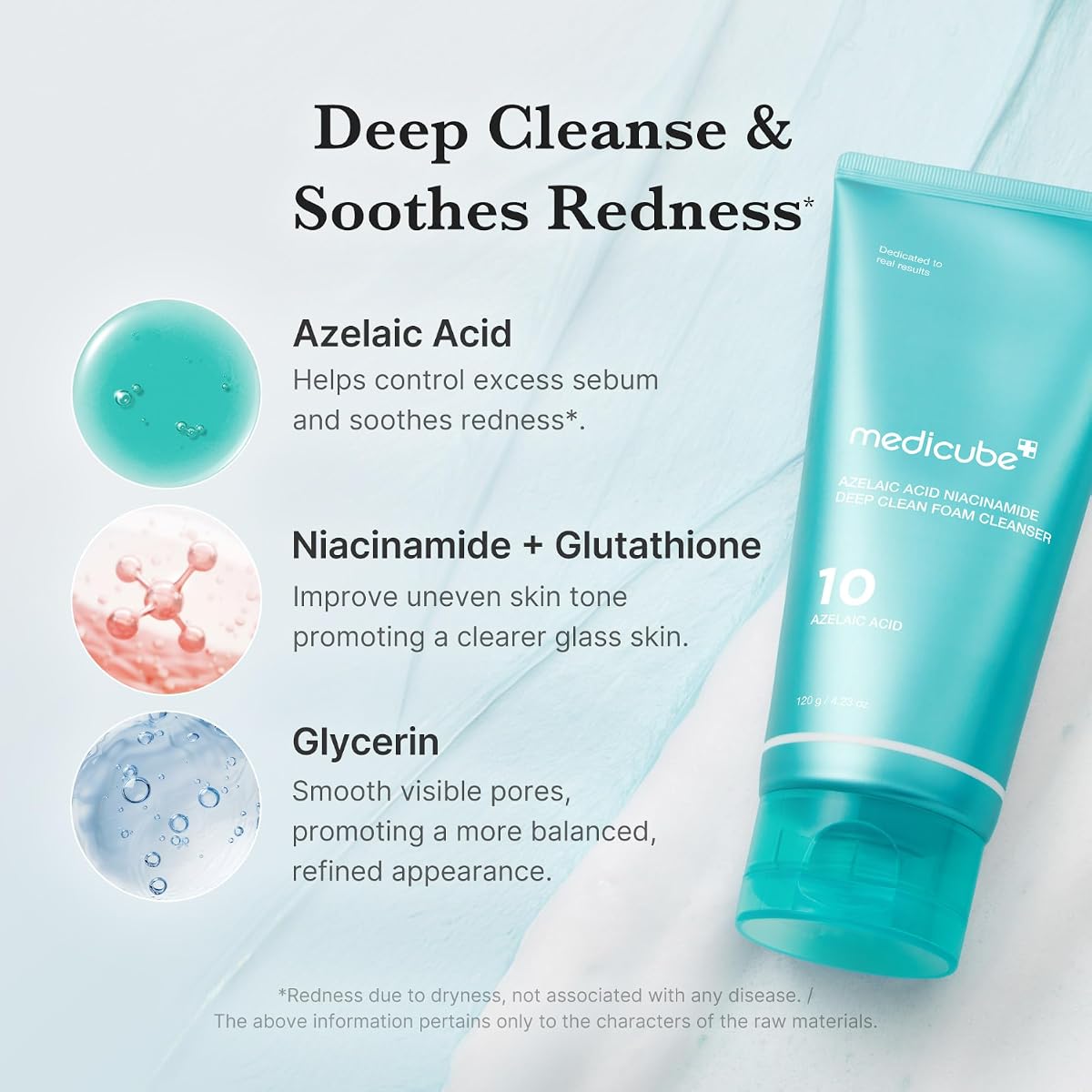 Medicube Facial Cleanser with Azelaic Acid & Niacinamide - Deep Clean Foam, 120g - Image 3