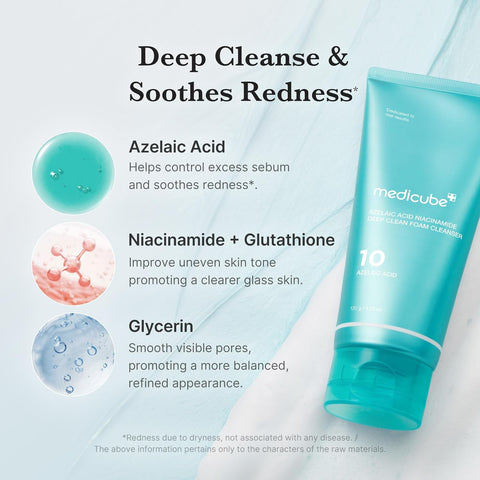 Medicube 10 Azelaic Acid Niacinamide Deep Clean Foam 120G