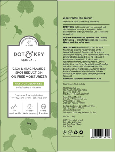 Dot & Key CICA + Niacinamide Oil-Free Face Moisturiser, 60ml - Image 7