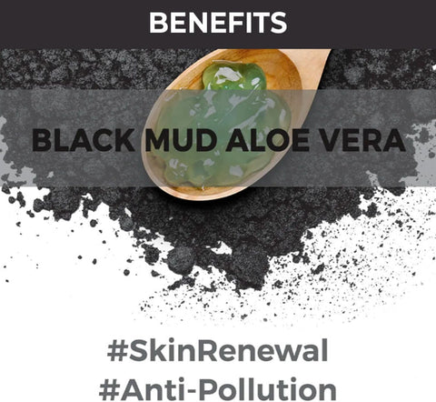 NYKAA Skin Secrets Black mud & Aloe Vera Sheet Mask