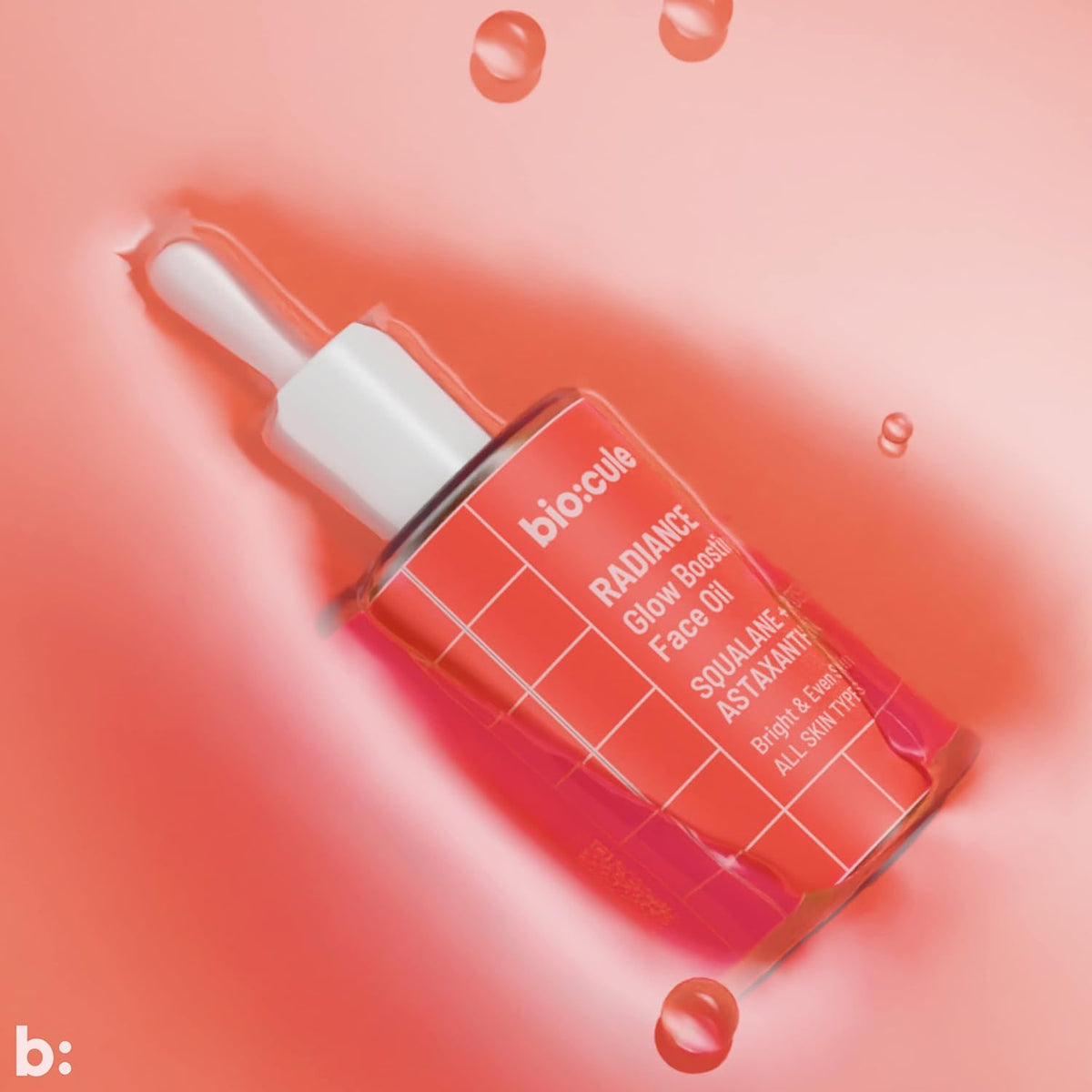 Biocule Radiance Glow Boosting Face Oil with Squalane, Rosehip & Astaxanthin - 15ml - Image 2
