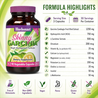 BlueBonnet Skinny Garcinia Weight Management Capsules with Super CitriMax, 90 Veggie Caps - Image 5