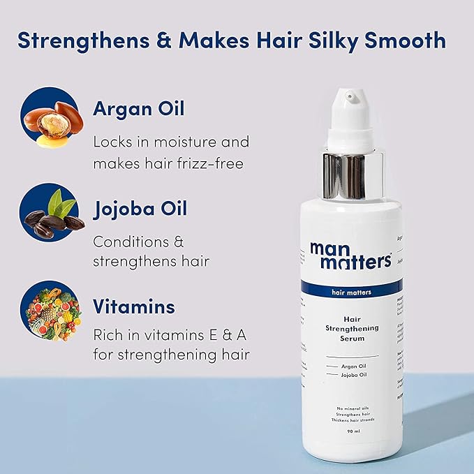 Man Matters Hair Serum for Men with Jojoba & Argan Oil - 90ml - Image 4