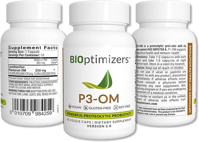 BiOptimizers Complete Gut Health Bundle - P3-OM, Gluten Guardian, MassZymes, 270 Capsules - Image 3