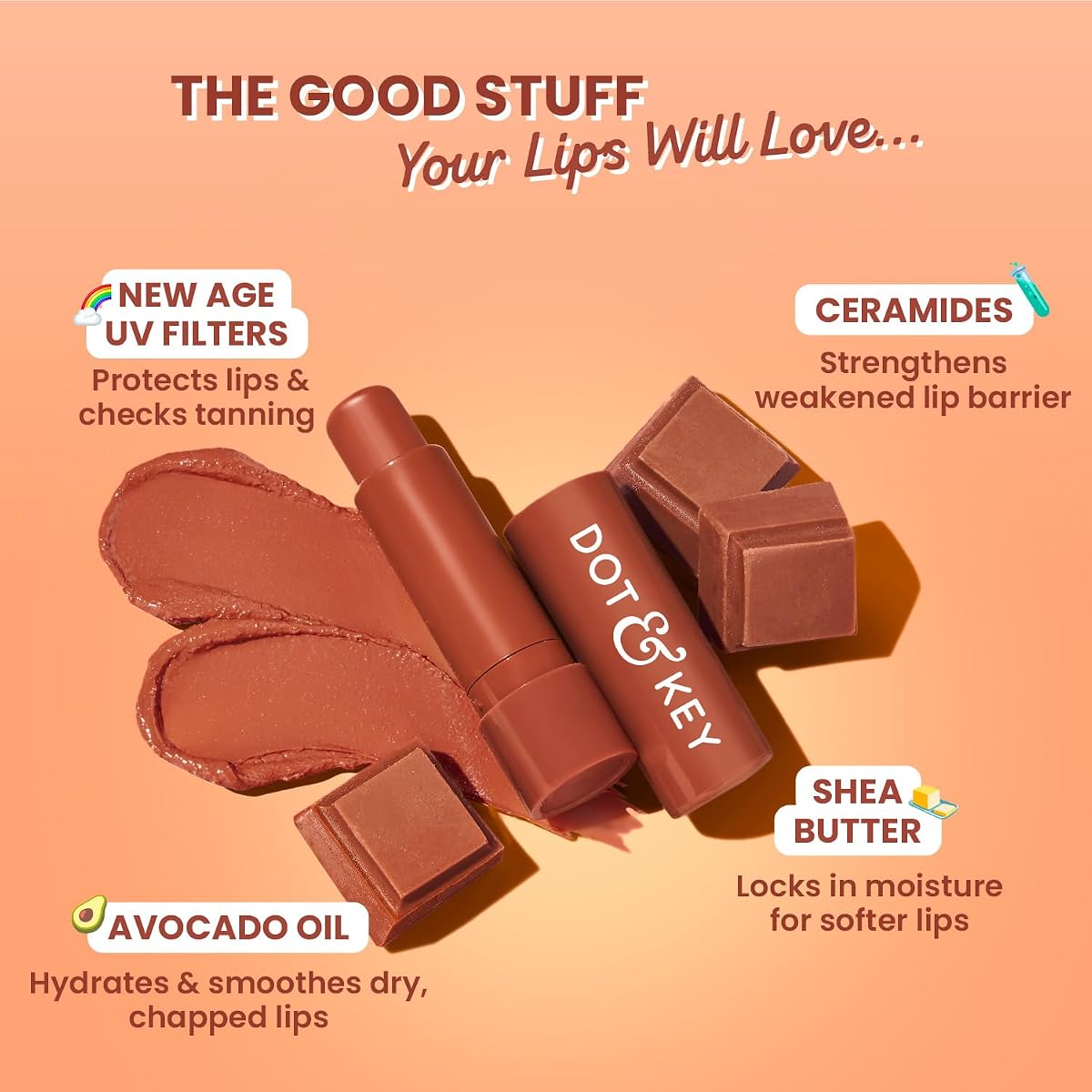Dot & Key Lip Balm SPF 50 Cocoa Nude - Sun Care, 4.5g - Image 4