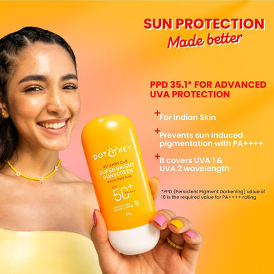 Dot & Key Vitamin C + E Face Sunscreen SPF 50 PA+++ - 50g - Image 5