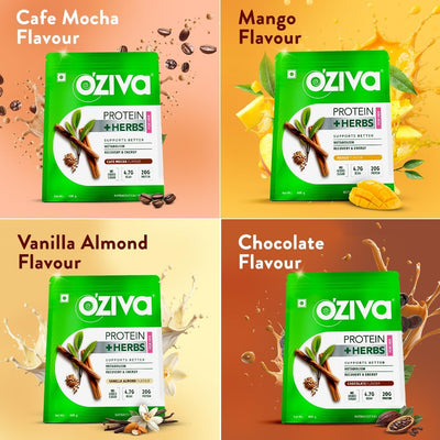 Oziva Protein & Herbs for Men - Chocolate Flavour, 500g - Image 5