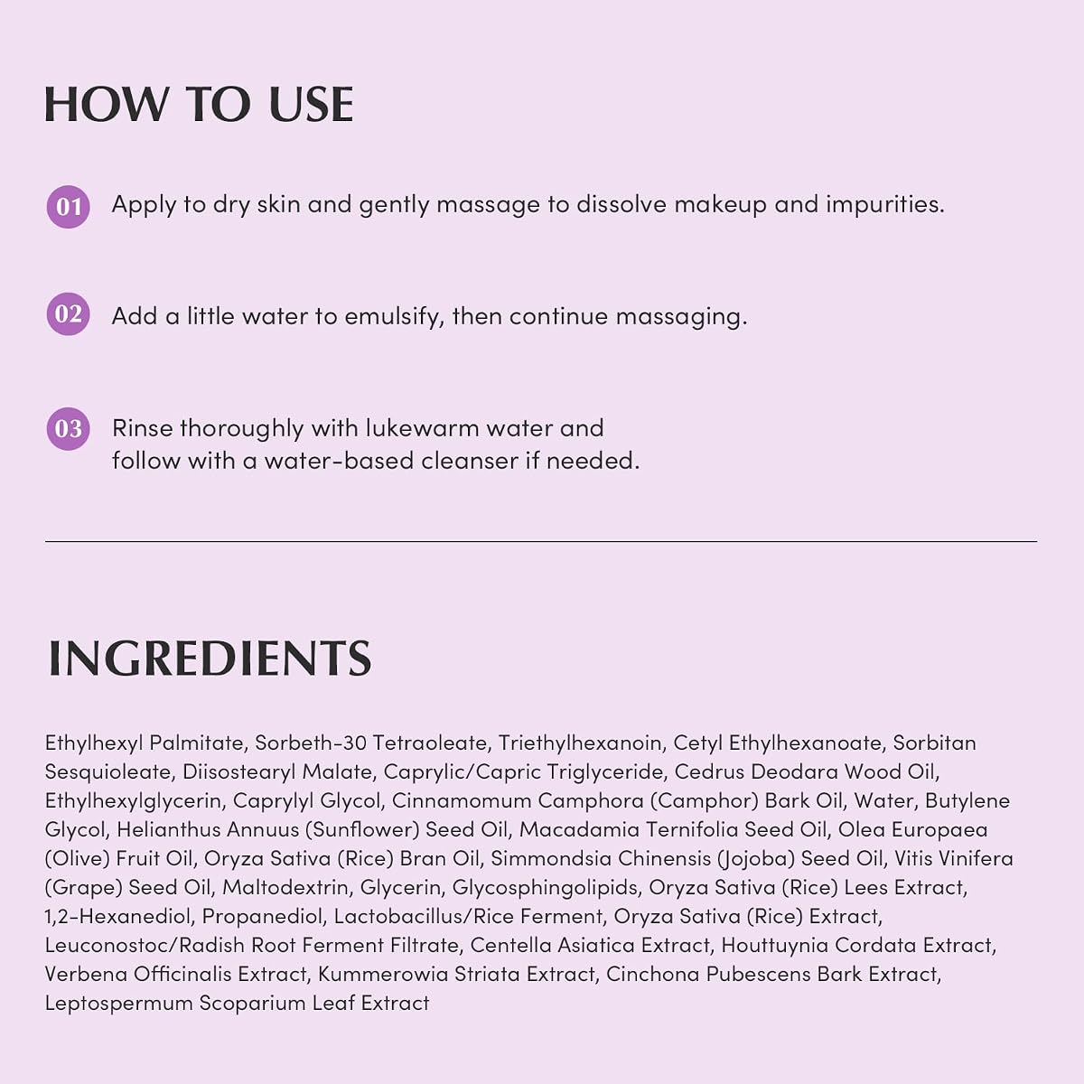 Eqqualberry Purple Rice Pore Smoothing Cleansing Oil - Korean Oil Cleanser, 200ml - Image 8