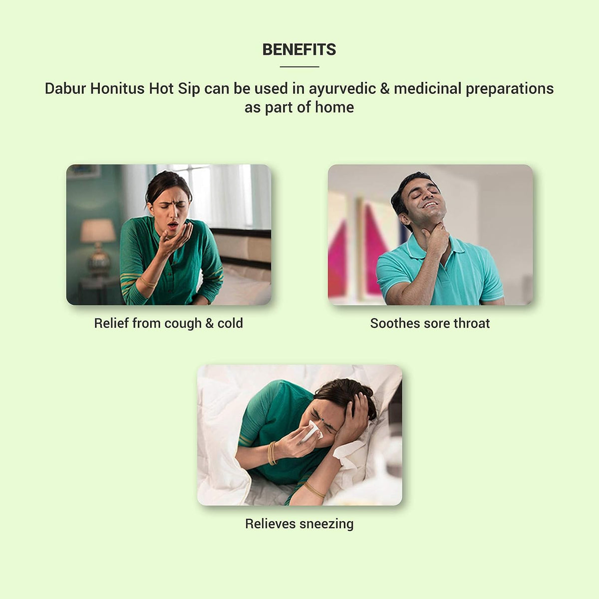 Dabur Honitus Hot Sip Cough and Cold Remedy - 10 Sachets - Image 3
