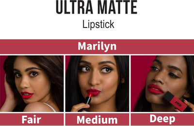 Nykaa Ultra Matte Lipstick Marilyn 10 - Rich Colour, 4.2g - Image 4