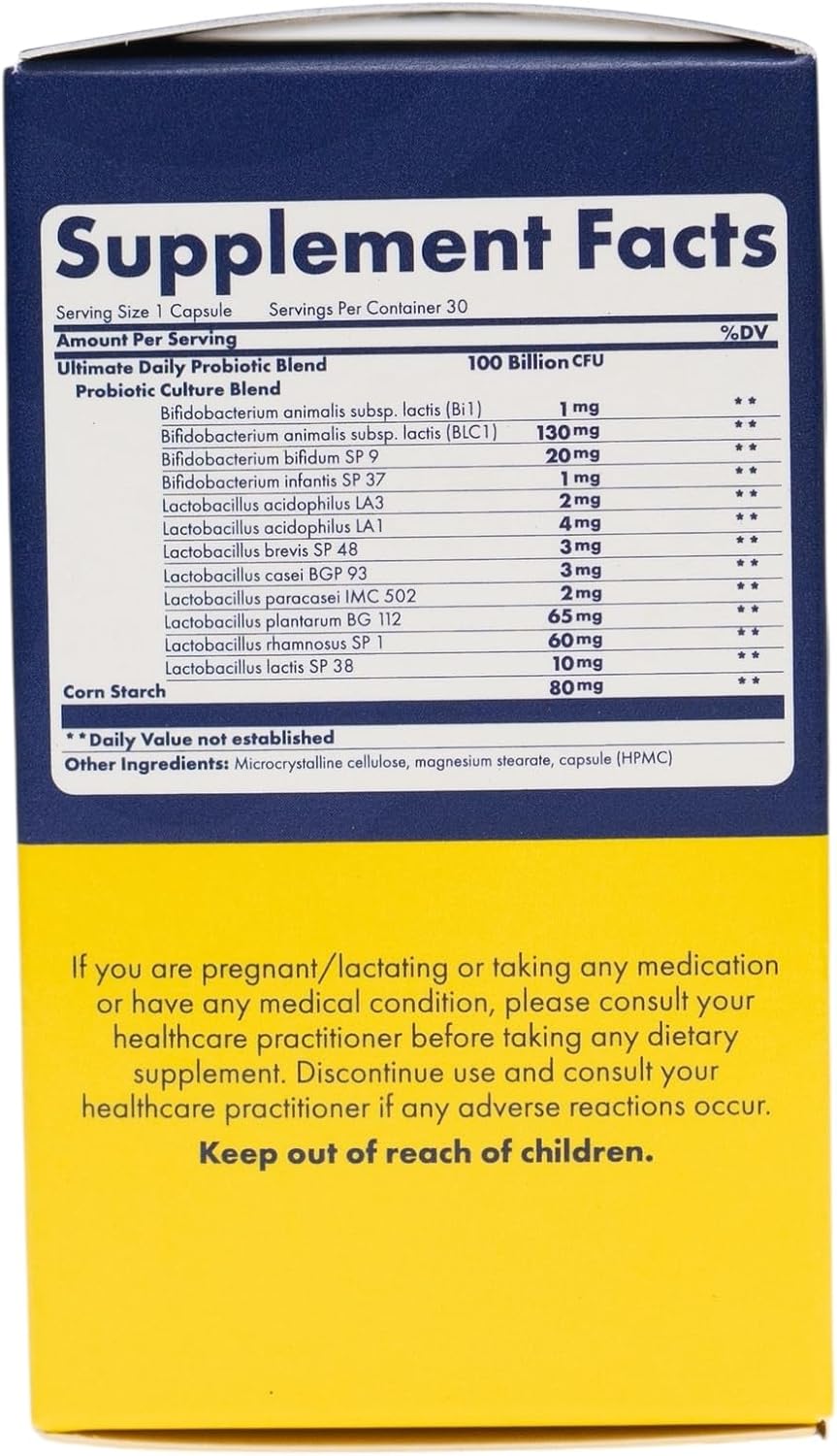 Wellness Theory Ult Daily Probiotics 100 Billion Capsules 30 Count - Image 5
