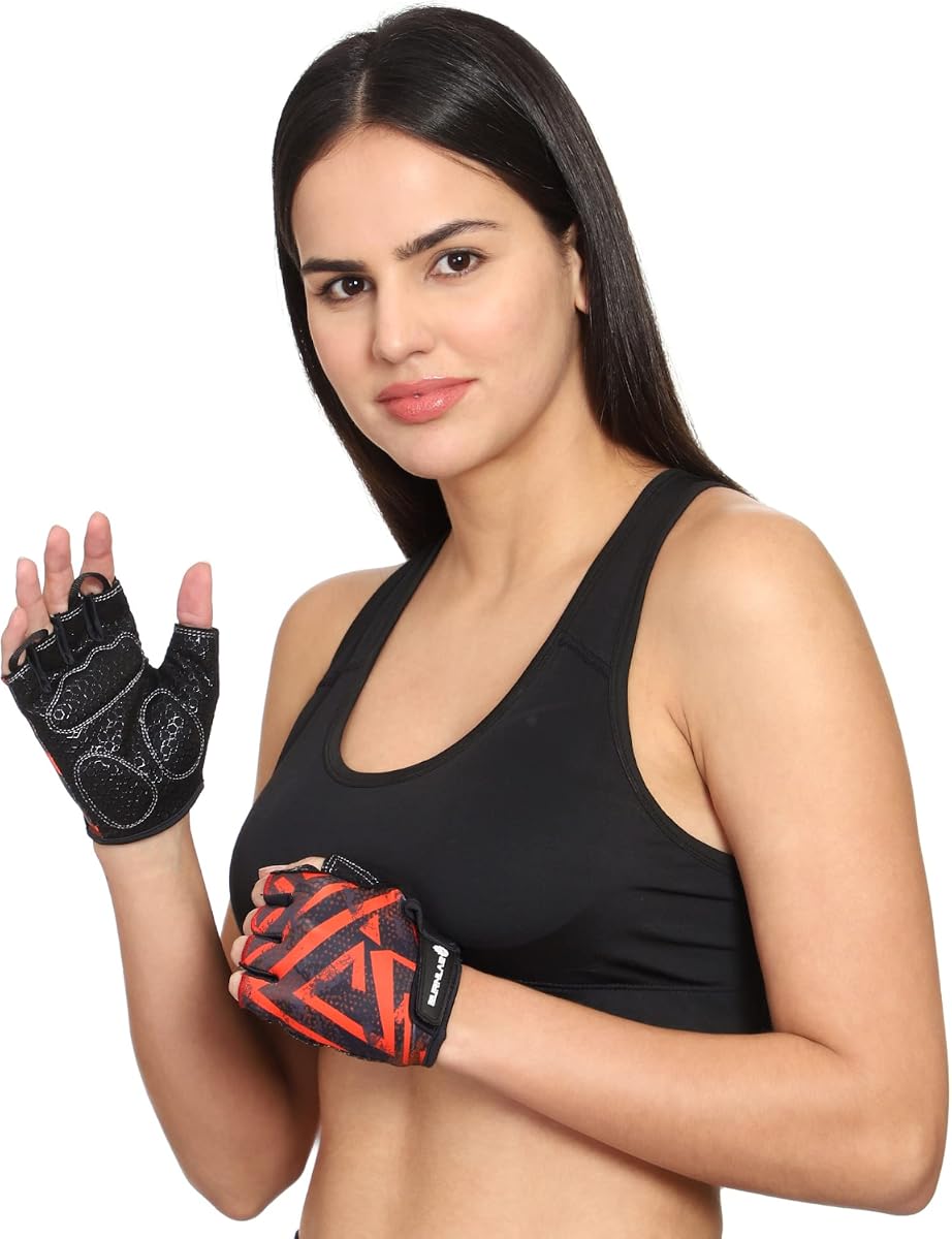 Burnlab Flex Gym Gloves with Grip & Soft Padding - Medium, Brown & Black - Image 6