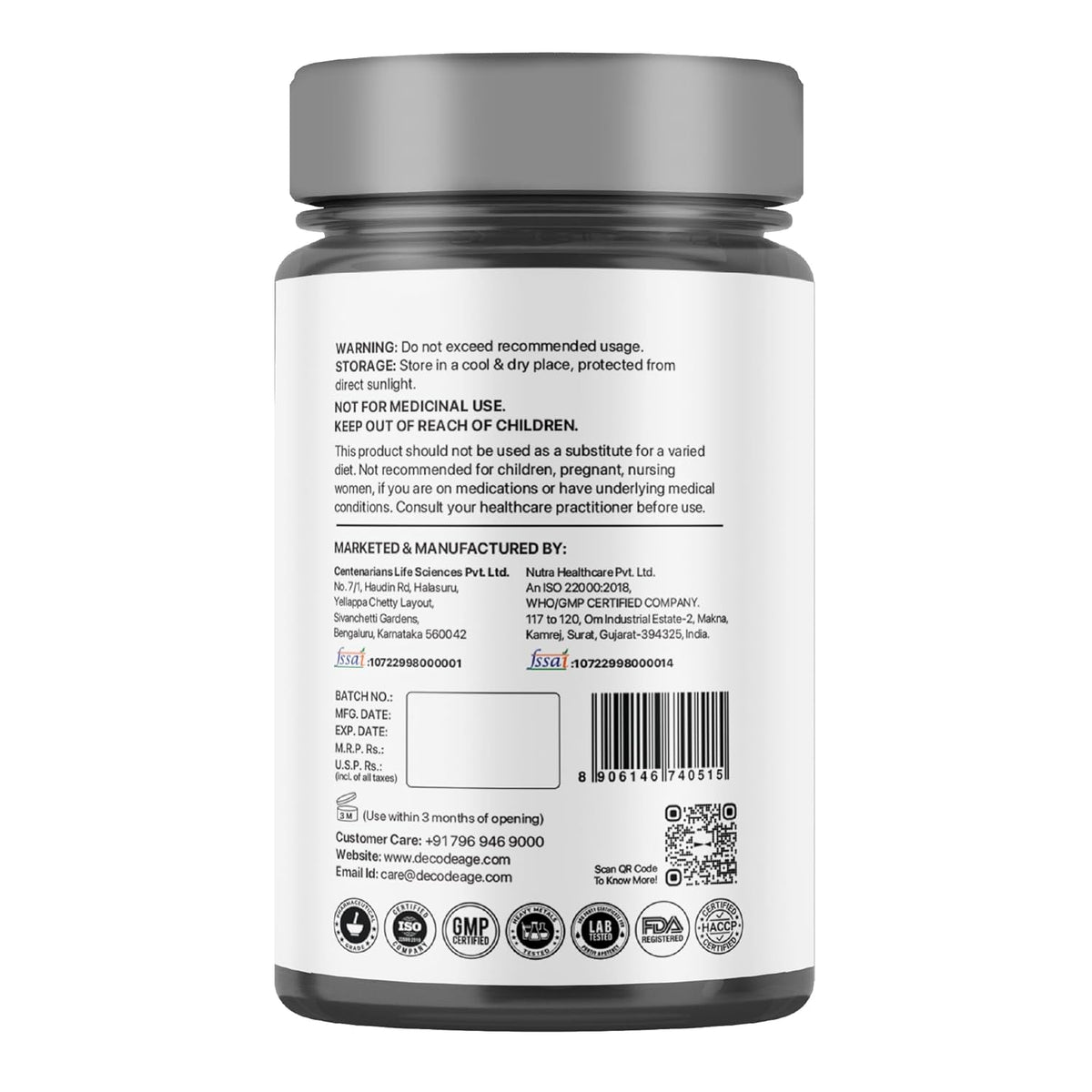 Decodeage Mag7 Seven Complex Magnesium Capsules - 60 Count - Image 2