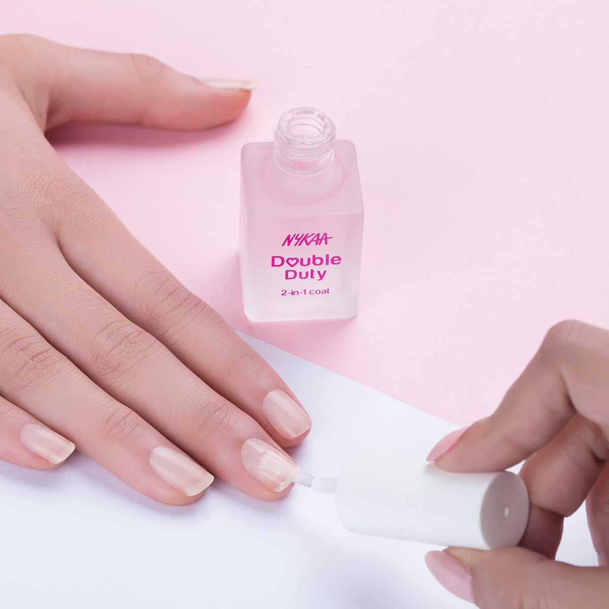 Nykaa Nail Care Double Duty 2in1 Top & Base Coat - 12ml - Image 2