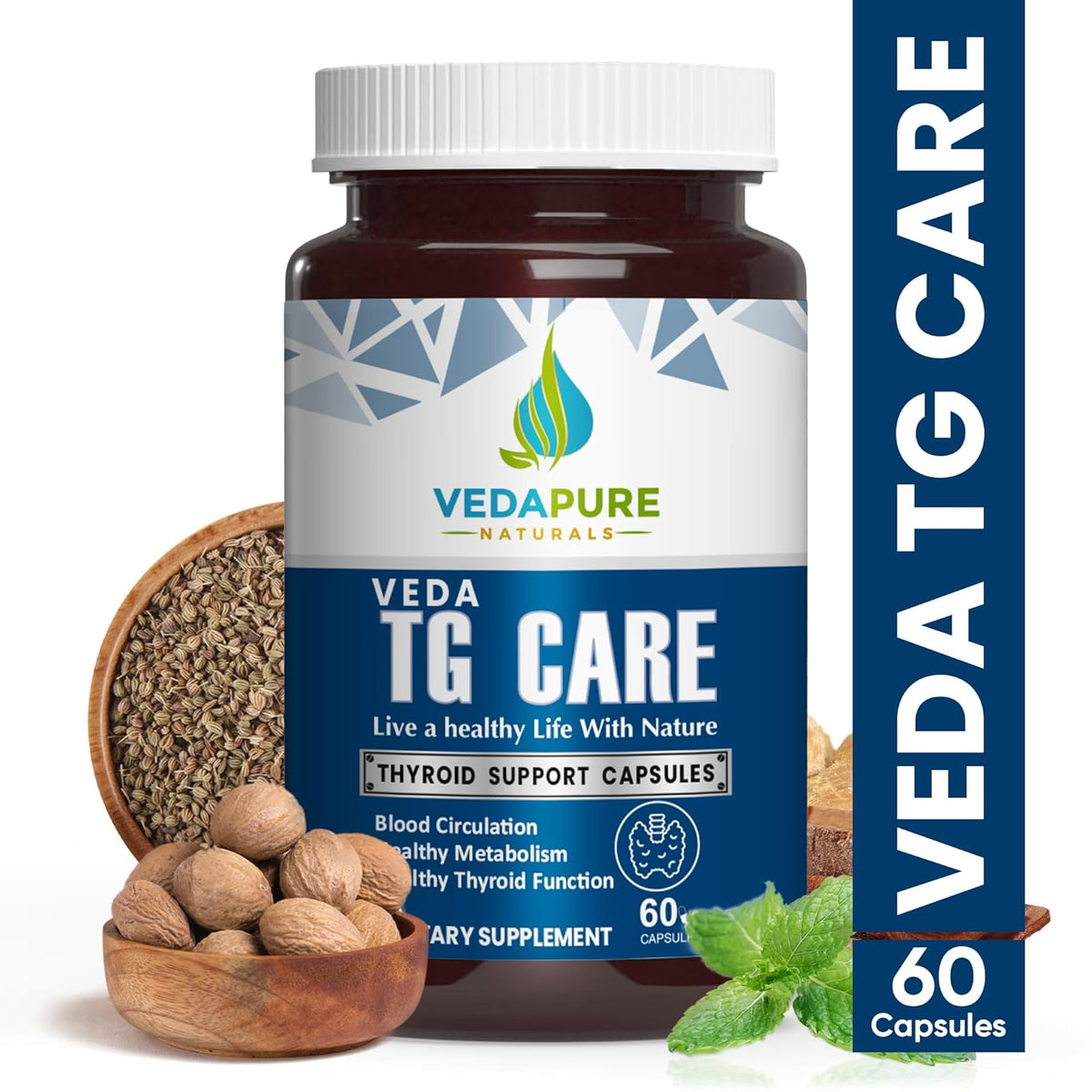 Vedapure TG Care Capsules - Vitamins & Minerals - 60 Count