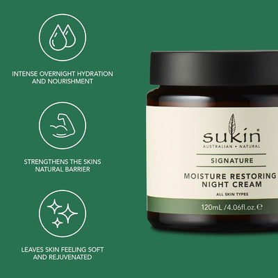 Sukin Moisture Restoring Night Cream - Rosehip & Shea Butter, 120ml - Image 5