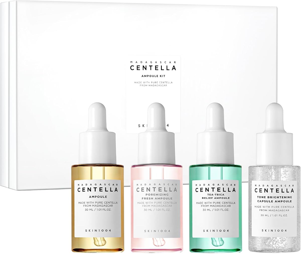 Skin1004 Madagascar Centella Ampoule Kit - 100% Centella Asiatica Face Treatment Set