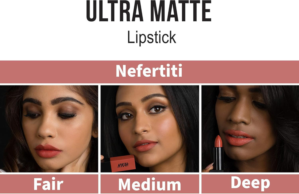 Nykaa Ultra Matte Lipstick - Nefertiti 02, Colour Cosmetics - Image 3