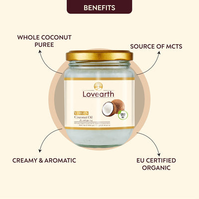 Lovearth Virgin Coconut Oil - Herbal & Ayurvedic, 200ml - Image 3