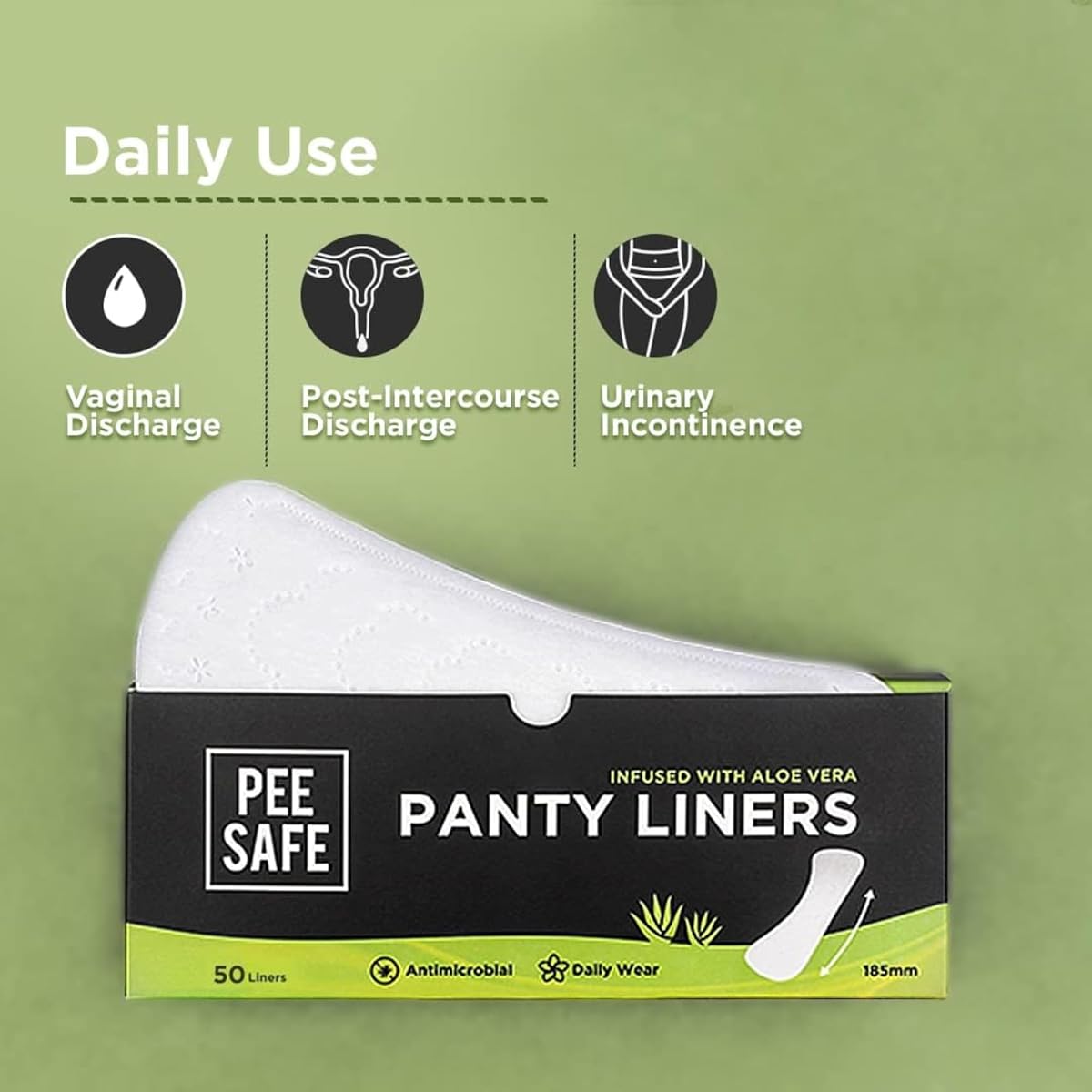 Pee Safe Aloe Vera Panty Liners XL - 50 Pack - Image 8