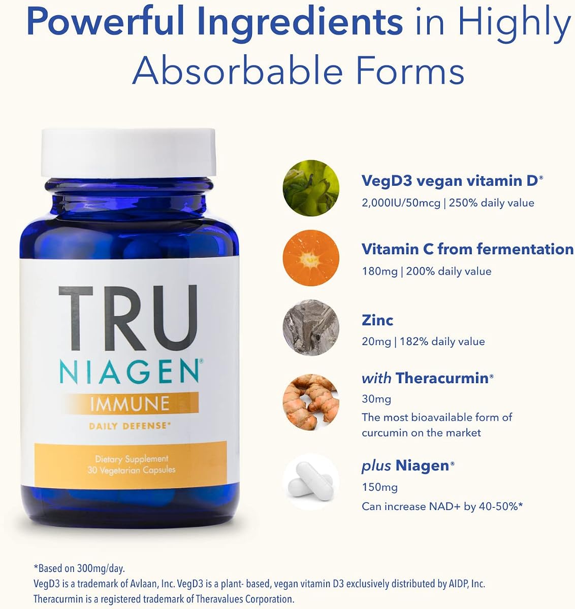 TRU NIAGEN Immune Support Capsules - Niagen 150mg, Vegan D3, 30ct - Image 2