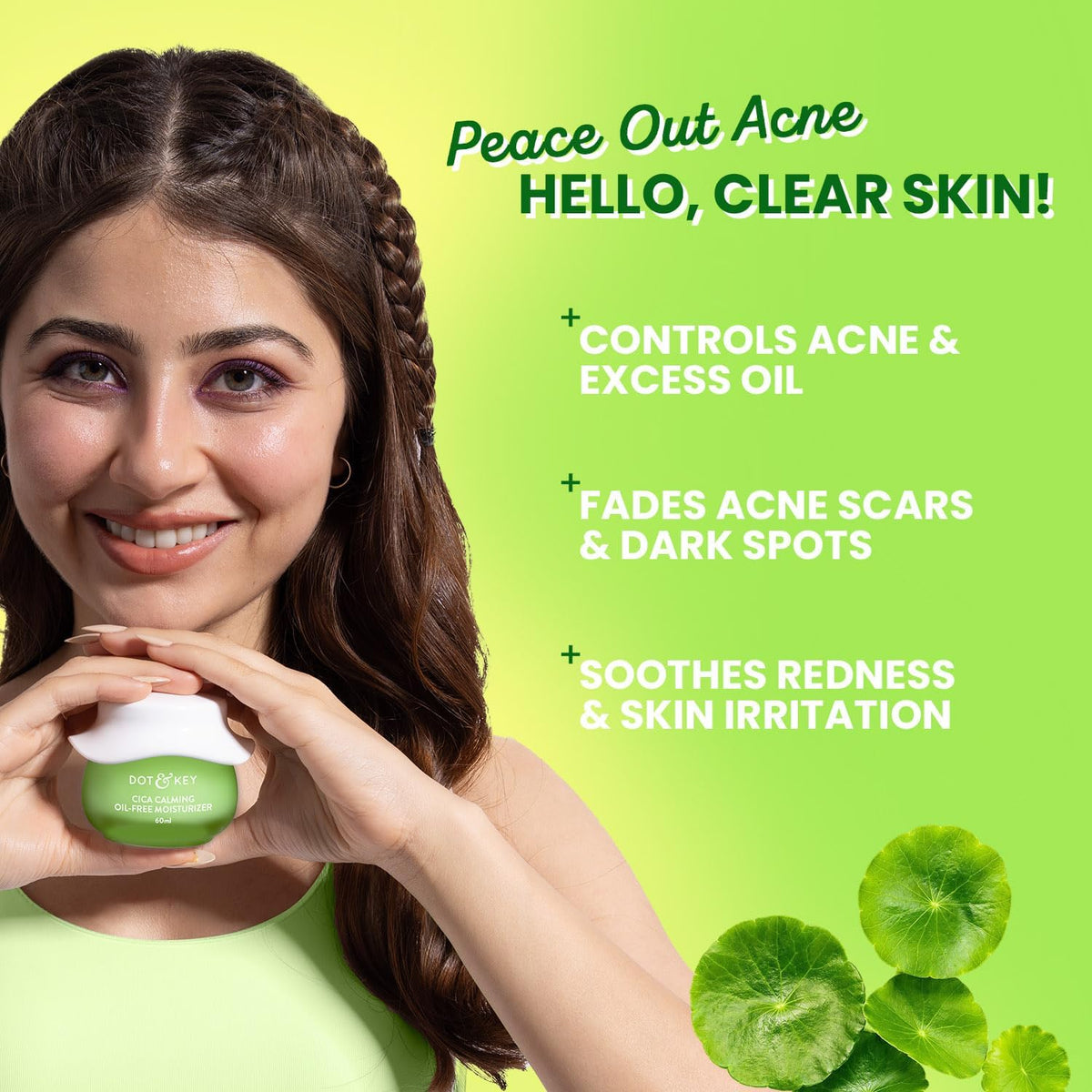 Dot & Key CICA + Niacinamide Oil-Free Face Moisturiser, 60ml - Image 4