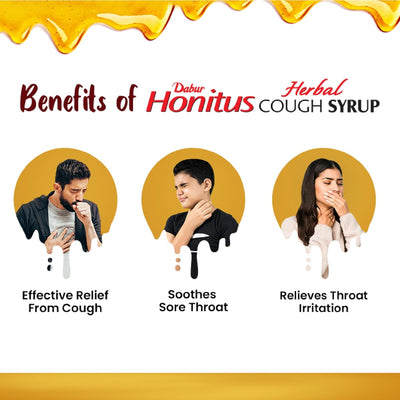 Dabur Honitus Herbal Cough Syrup - Honey & Ginger, 100 ml - Image 4
