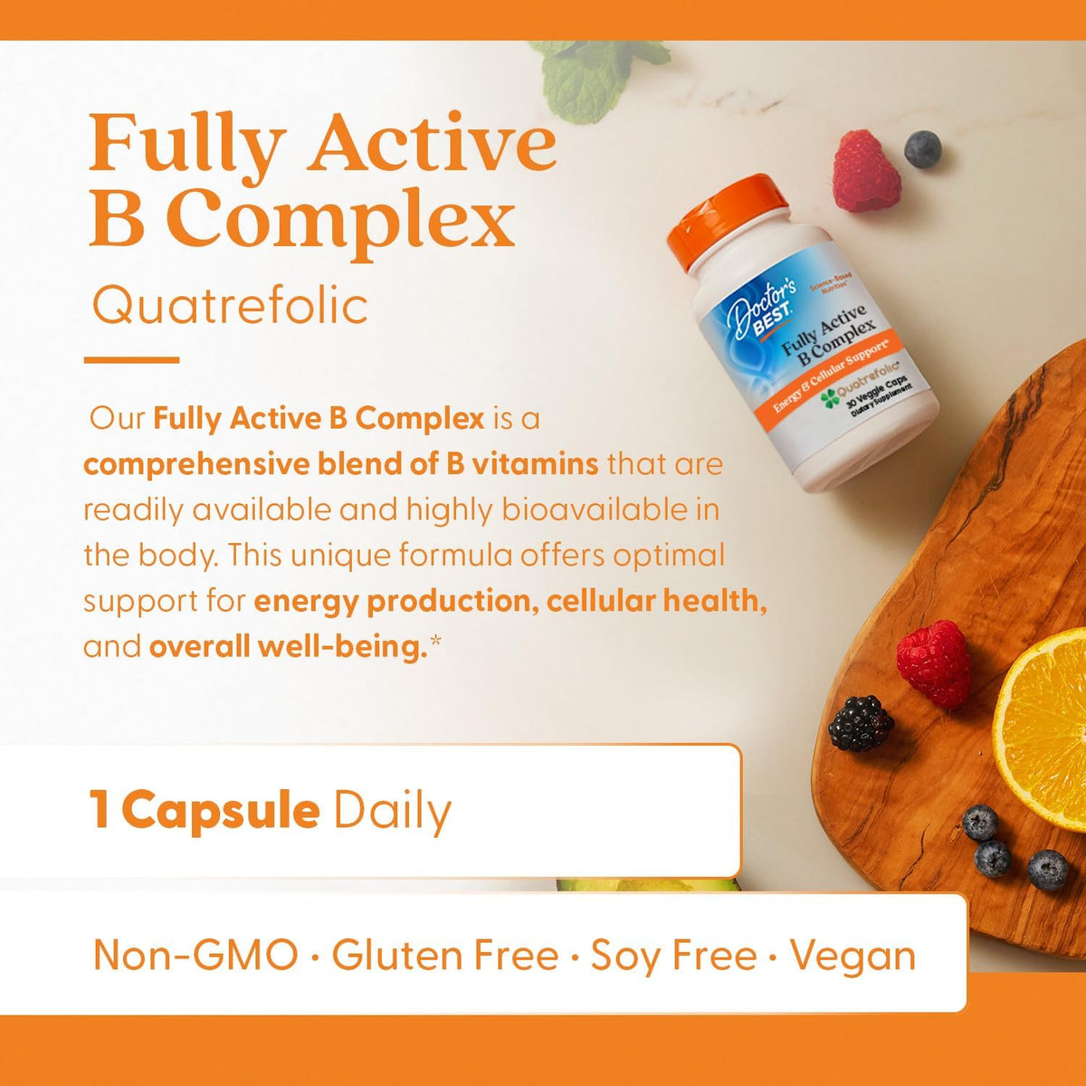 Dr Best Fully Active B Complex 30 Veggie Capsules - Vitamins & Minerals - Image 5