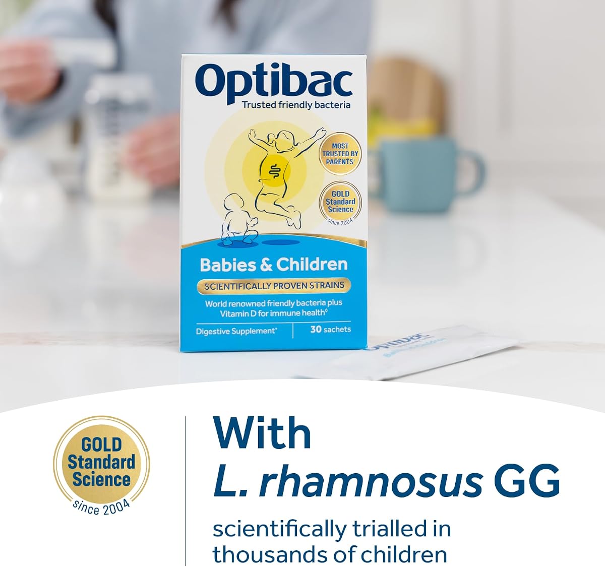OptiBac Probiotics for Babies & Children - 3 Billion Cultures with Vitamin D - 30 Sachets - Image 2