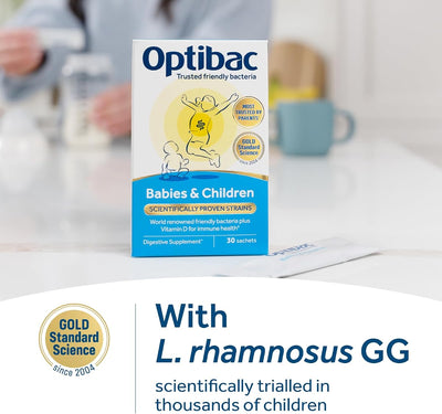 OptiBac Probiotics for Babies & Children - 3 Billion Cultures with Vitamin D - 30 Sachets - Image 2