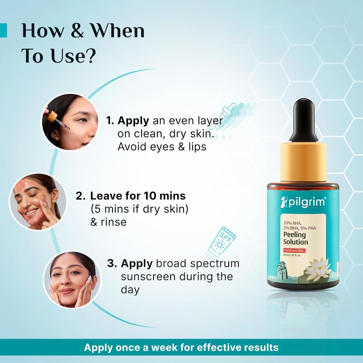 Pilgrim Peeling Solution - 25% AHA, 2% BHA, 5% PHA, 30ml - Image 7