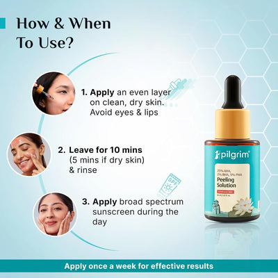 Pilgrim Peeling Solution - 25% AHA, 2% BHA, 5% PHA, 30ml - Image 7