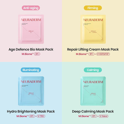 Neuraderm Age Defence Facial Sheet Mask - Lifting Peptide M.Biome-BTi - Pack of 5 - Image 7