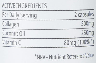 MYVITAMINS Beauty Coconut + Collagen with Vitamin C Capsules - 60 Pack - Image 4