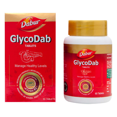 Dabur GlycoDab Herbal Tablets - Ayurvedic Support, 60 Tablets