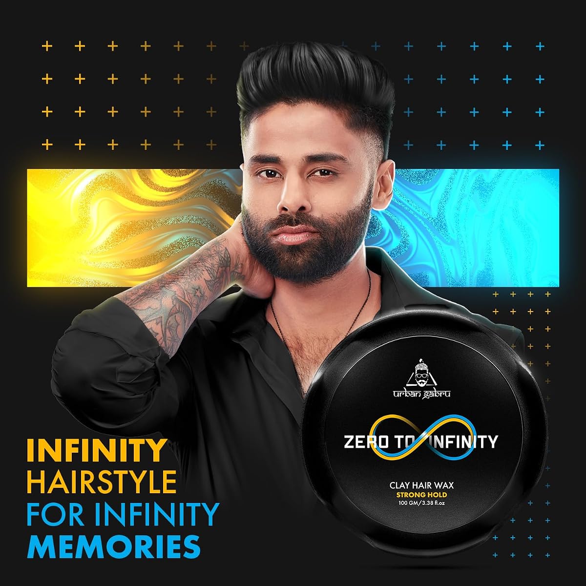 Urban Gabru Clay Hair Wax Zero to Infinity with Vitamin E & Earth Clay - 100g - Image 2