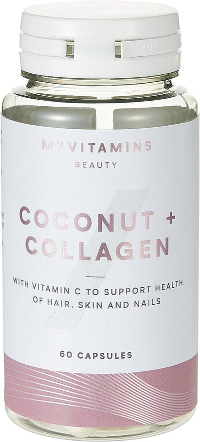 MYVITAMINS Beauty Coconut + Collagen with Vitamin C Capsules - 60 Pack