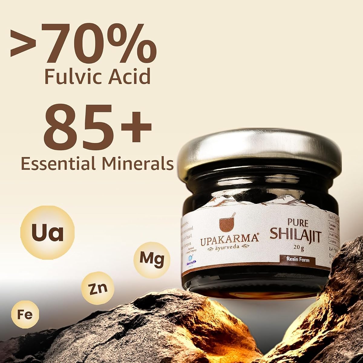 Upakarma Ayurveda Pure Soft Shilajit Resin - 20g - Image 3