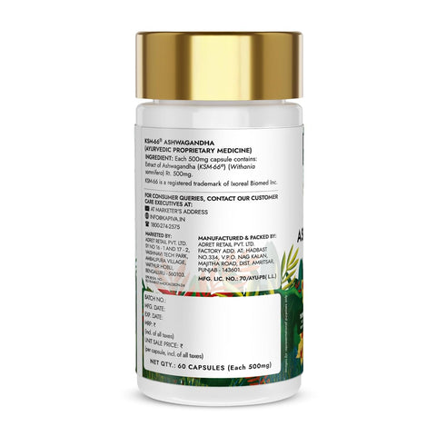 Kapiva KSM-66 Ashwagandha 60 Capsules