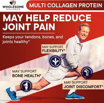 Wholesome Multi Collagen Peptides Protein Powder, Unflavored, 454g - Image 8