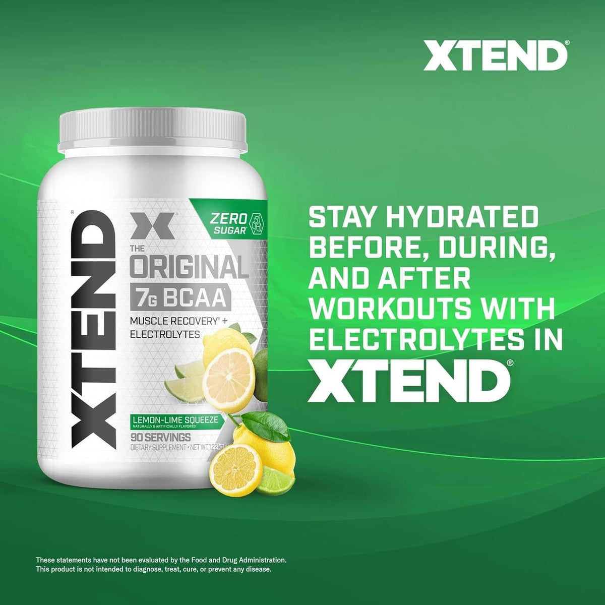 XTEND Original BCAA Powder Lemon Lime - 90 Servings - Image 5