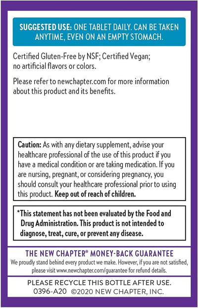 New Chapter Fermented Vitamin B12 Tablets - 1000mcg, 30 Count - Image 8